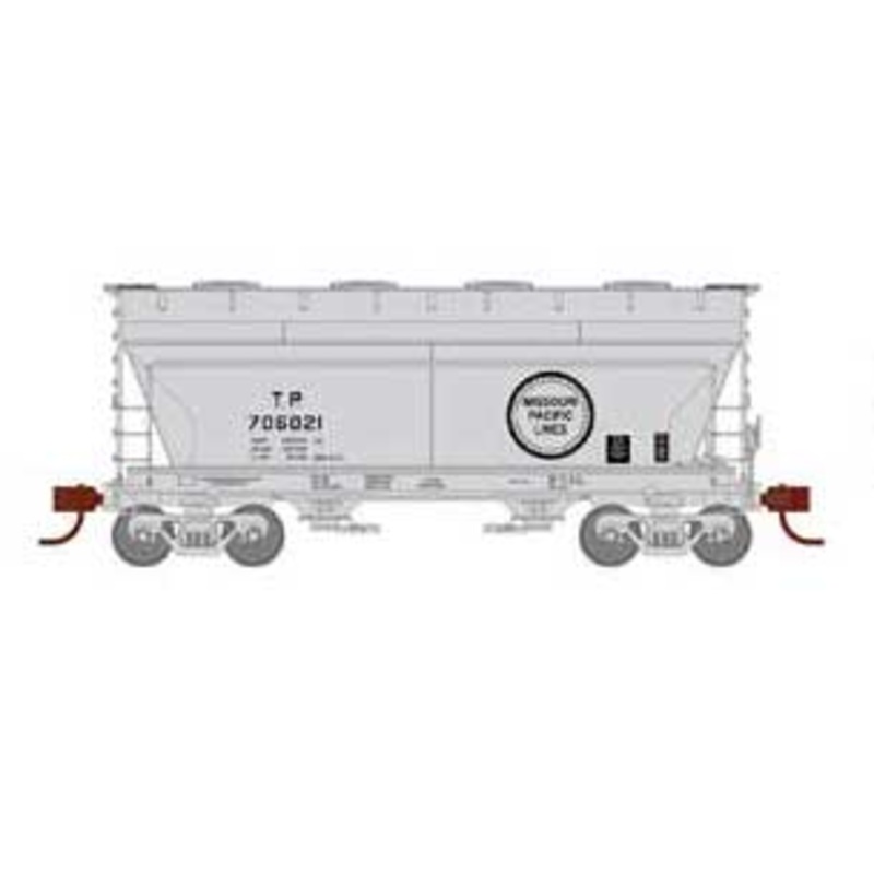 Athearn HO Scale 93457 ACF 2970 2 Bay Covered Hopper Missouri Pacific MP / TP 706021