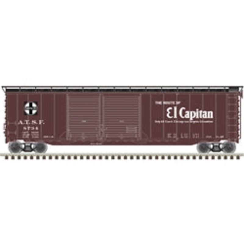 Atlas 20006590 HO Scale 50' Postwar Boxcar Santa Fe El Capitan ATSF 8666