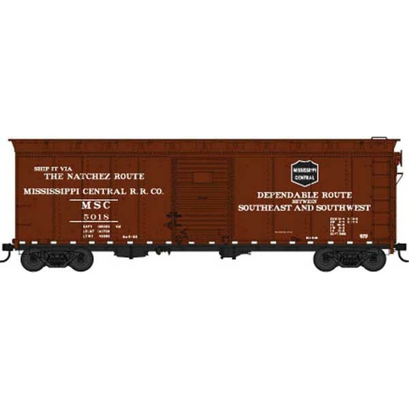 Bowser 42447 HO Scale 40' Boxcar Natchez River Route Mississippi Central MSC 5022