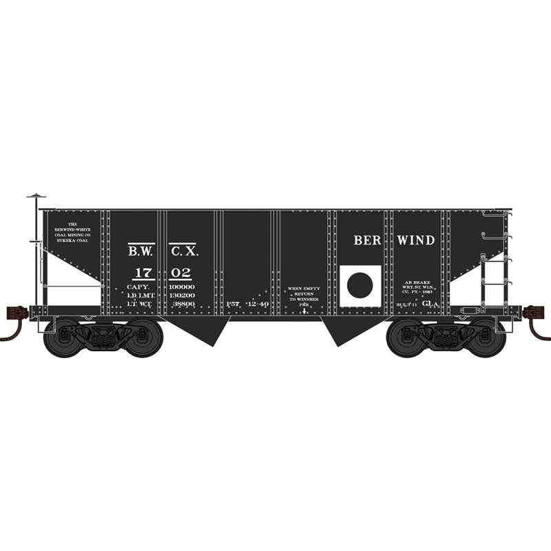 Bowser 42617 HO Scale 2 Bay GLa Hopper Berwind BWCX 1729