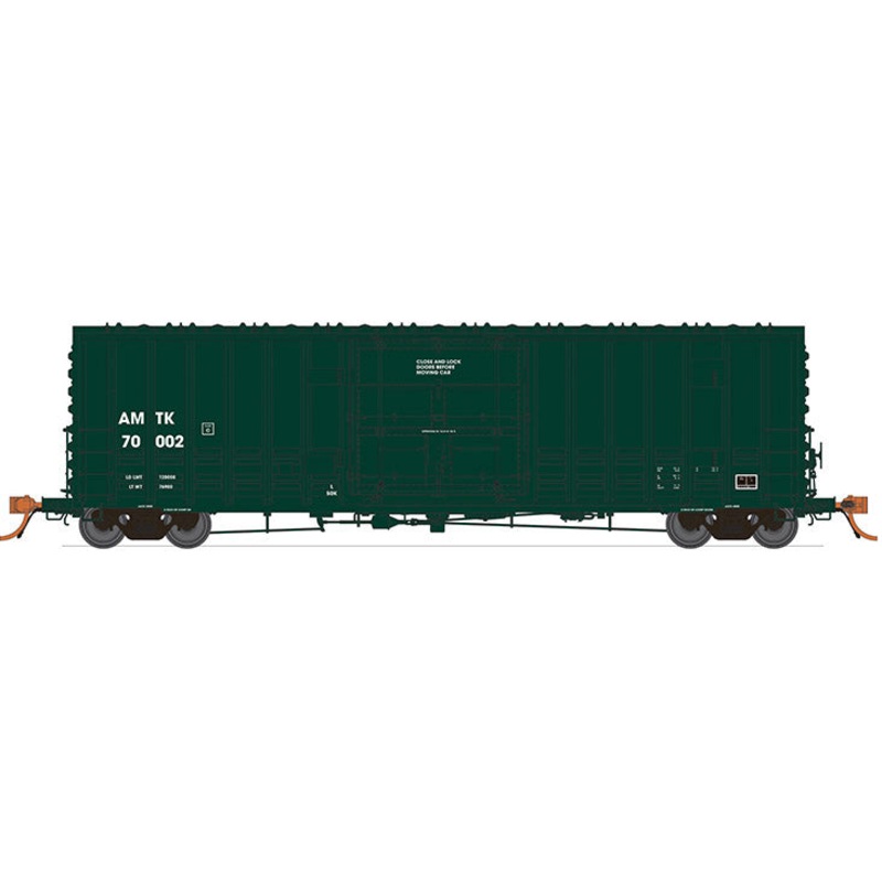 Rapido Trains 137006A HO Scale B-100-40 Boxcar "Green" Amtrak Single # Varies