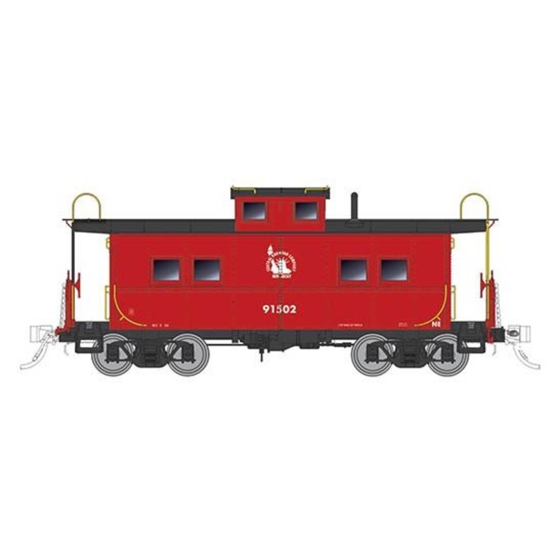 Rapido Trains 144002 HO Scale Northeastern Style Steel Caboose Liberty Scheme CNJ 91513
