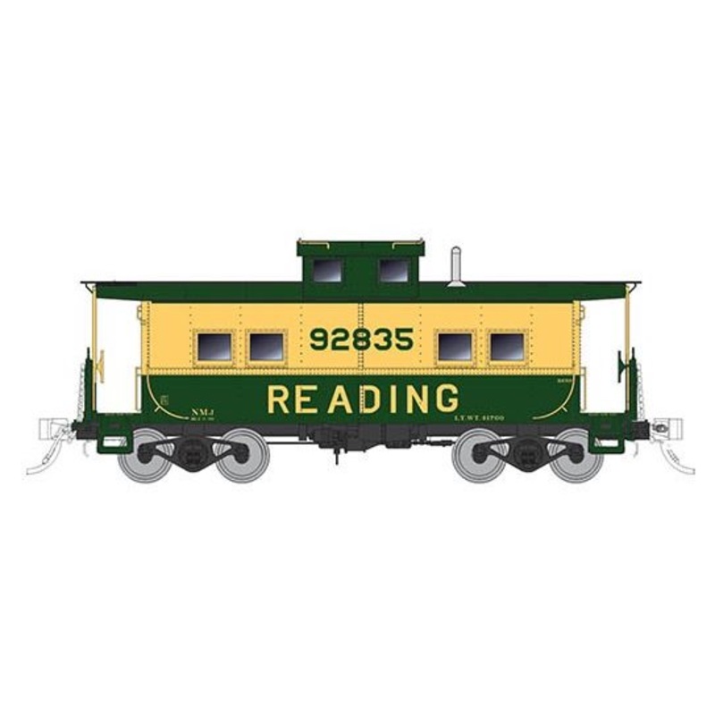 Rapido Trains 144021 HO Scale Northeastern Style Steel Caboose Reading Yellow & Green RDG 92902