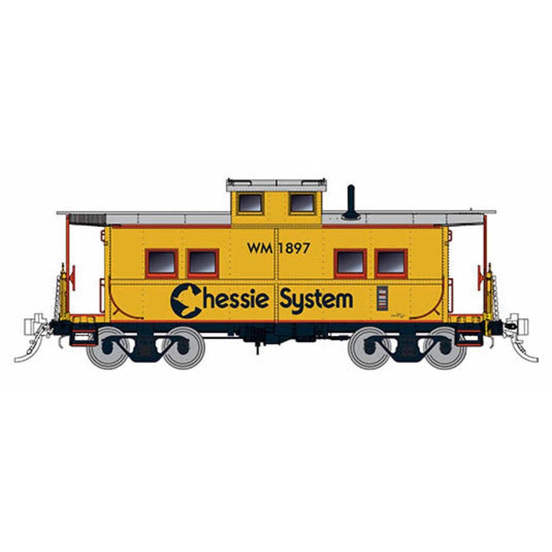 Rapido Trains 144028 HO Scale Northeastern Style Steel Caboose Chessie System WM 1835