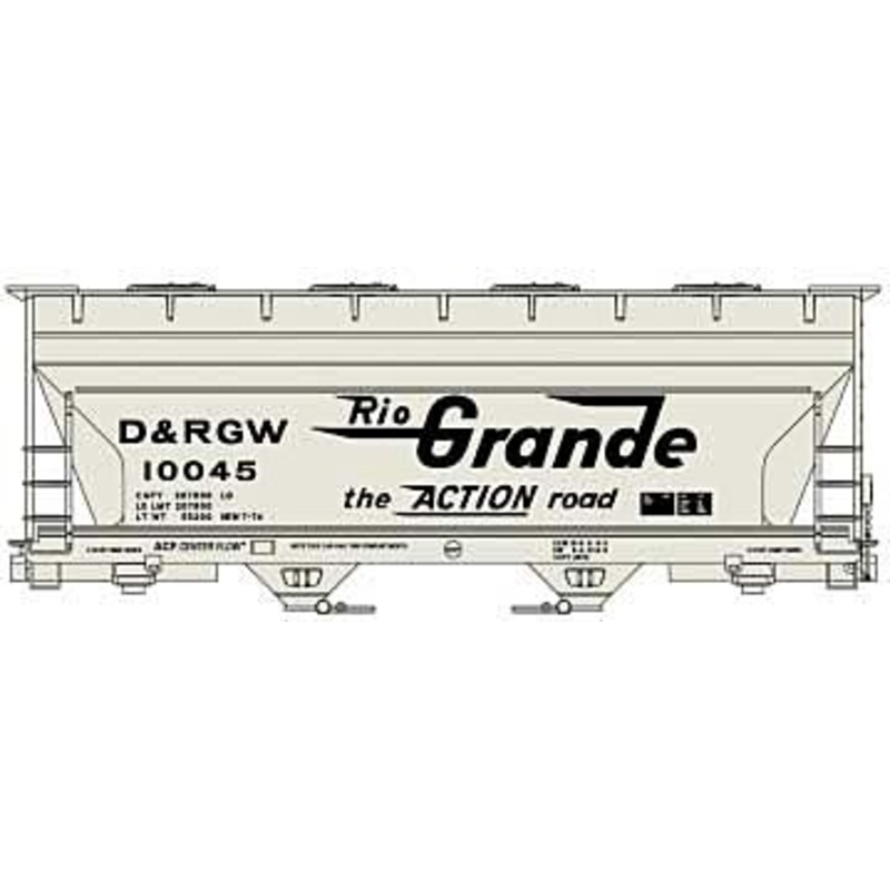 Accurail 2202 HO ACF 2-Bay Covered Hopper Denver & Rio Grande Western D&RGW 10045 Kit