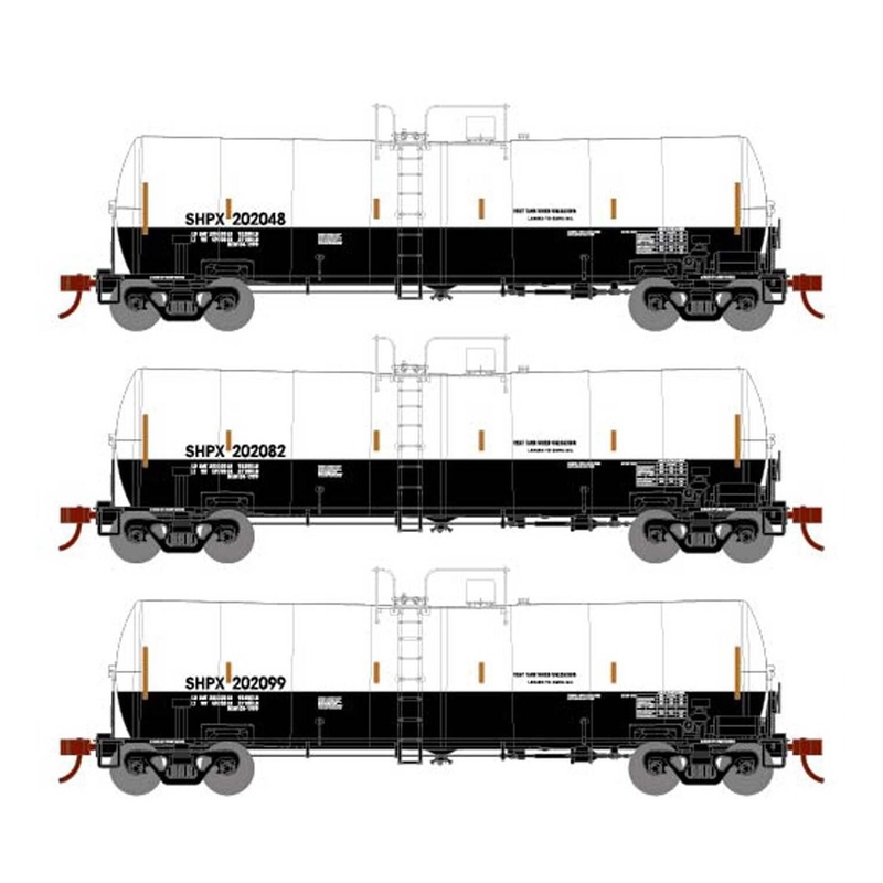 Athearn 16358 HO Scale 16k Clay Slurry Tank Car SHPX 3 Pack #2