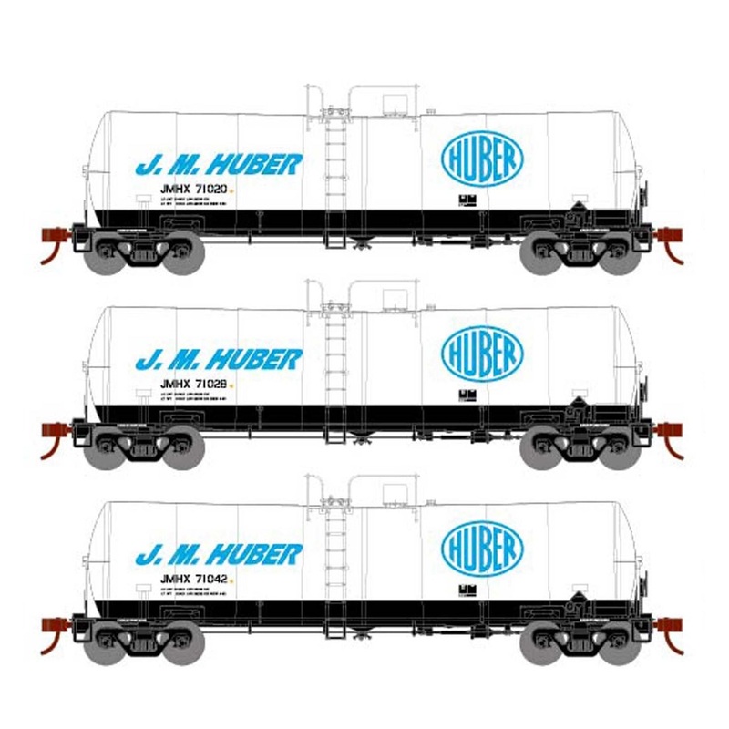 Athearn 16369 HO Scale 16k Clay Slurry Tank Car J.M. Huber JMHX 3 Pack #1