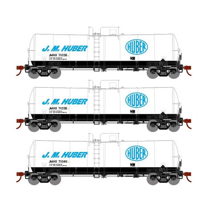 Athearn 16370 HO Scale 16k Clay Slurry Tank Car J.M. Huber JMHX 3 Pack #2