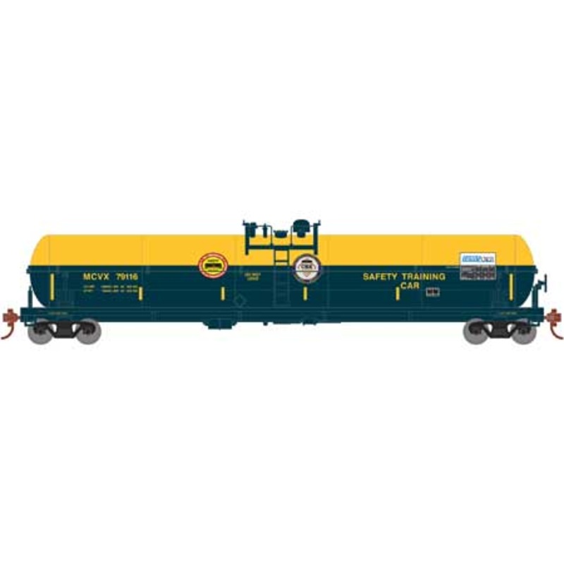 Athearn 18007 HO Scale 62' Tank Car "Safety Training" MCVX 79116