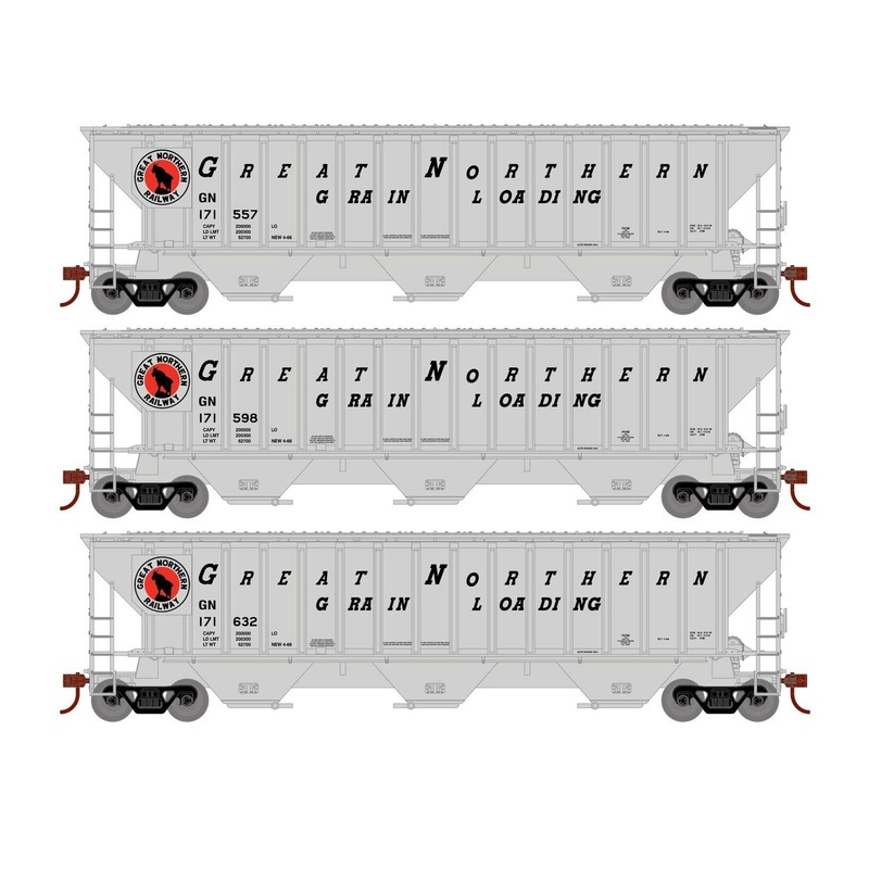 Athearn 18783 HO Scale PS 4740 Covered Hopper Great Northern GN 3 Pack
