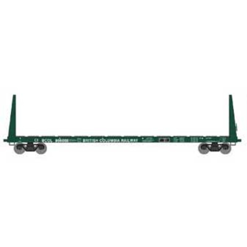 Athearn HO 90534 60' Bulkhead Flatcar British Columbia Railway BCOL 866088