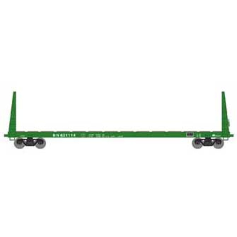 Athearn HO 90537 60' Bulkhead Flatcar Burlington Northern BN 621114