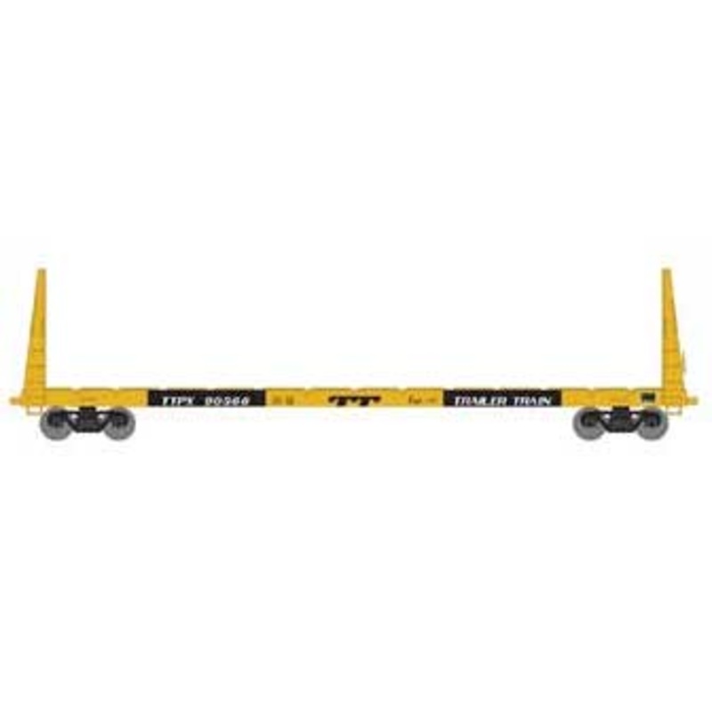Athearn HO 90553 60' Bulkhead Flatcar Trailer Train TT 90366
