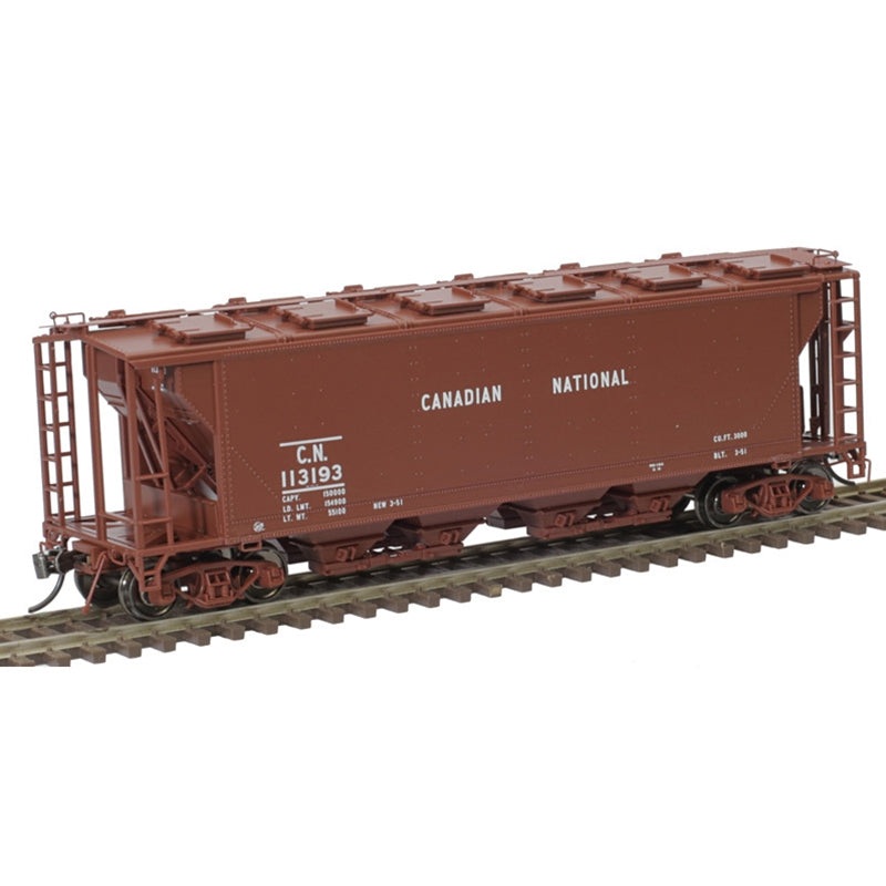 Atlas 20006357 HO Scale 12 Hatch Slab Side Covered Hopper Canadian National CN 113193