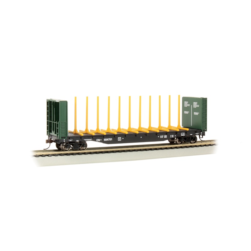 Bachmann 12902 HO Scale 52' Bulkhead Flatcar Canadian National CN 60472