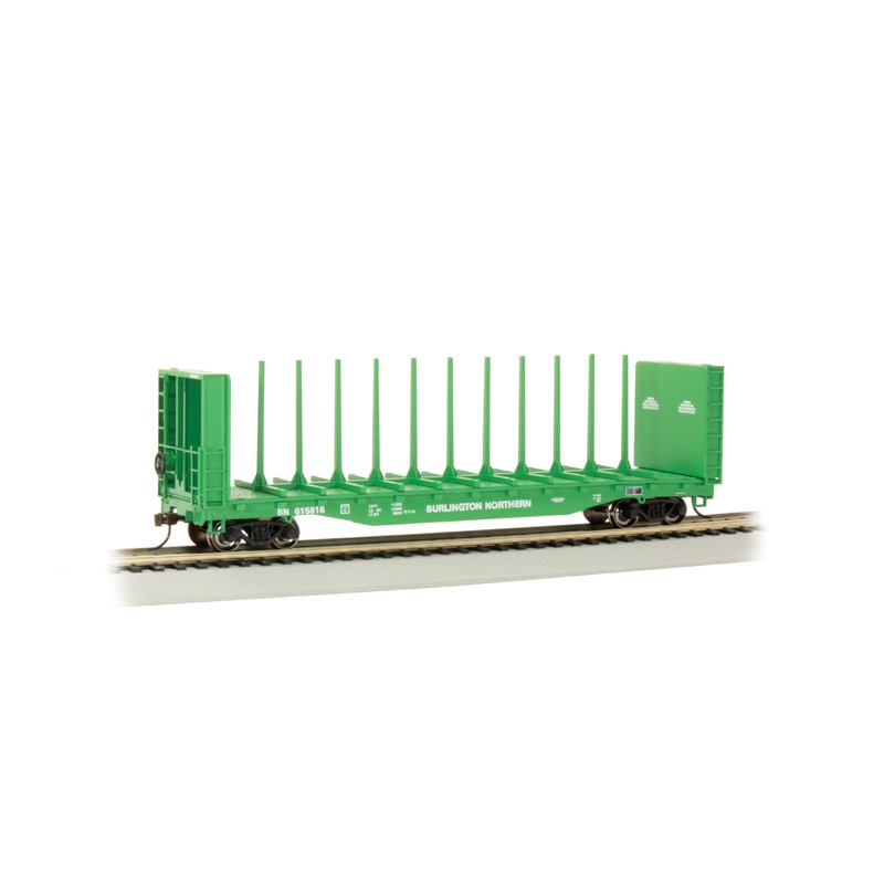 Bachmann 12903 HO Scale 52' Bulkhead Flatcar Burlington Northern BN 615816