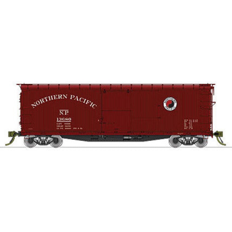 Rapido Trains 130003 HO Scale 40' Wood Boxcar Northern Pacific (1940-1944 Monad) NP