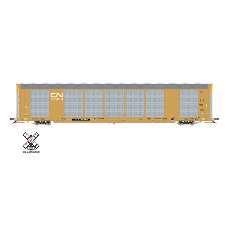 ScaleTrains Rivet 32745 HO Scale Gunderson Multi-Max Autorack Canadian National CN/CTTX 694116