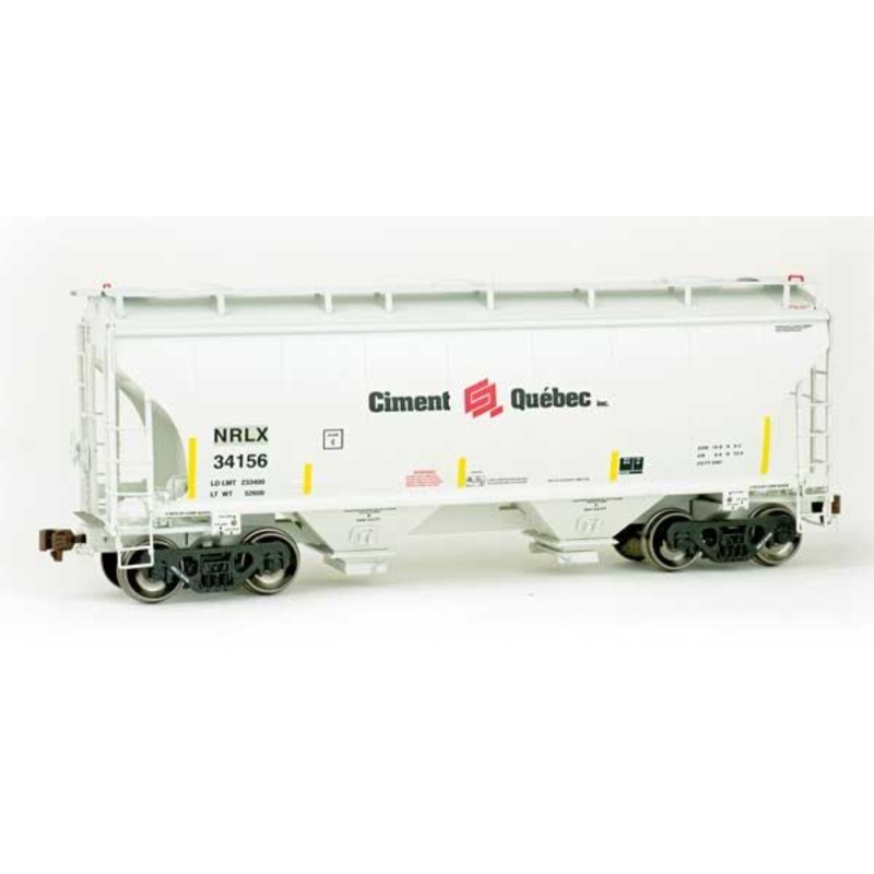American Limited Models 2027 HO Scale Trinity 3281 2-Bay Covered Hopper Ex- Ciment Quebec NRLX 34156