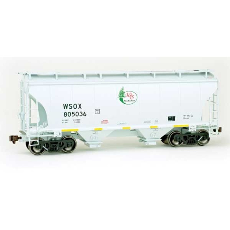 American Limited Models 2051 HO Scale Trinity 3281 2-Bay Covered Hopper Winn Bay Sound WSOX 805036