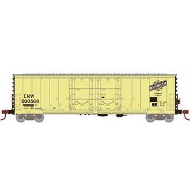 Athearn 67947 HO Scale RTR 50' Evans Double Door Boxcar CNW 600568