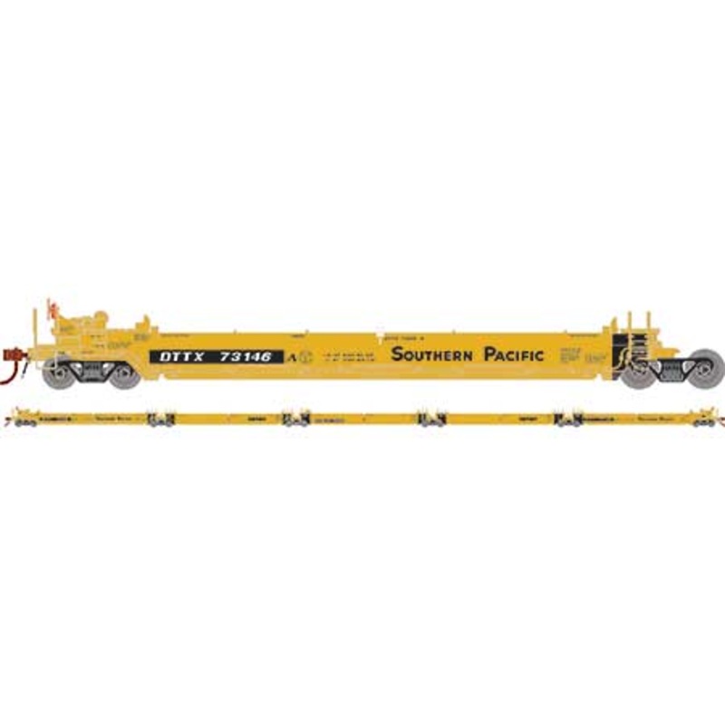 Athearn 98924 HO Scale Maxi I 5 Unit Well Car Trailer Train / Southern Pacific DTTX 73146