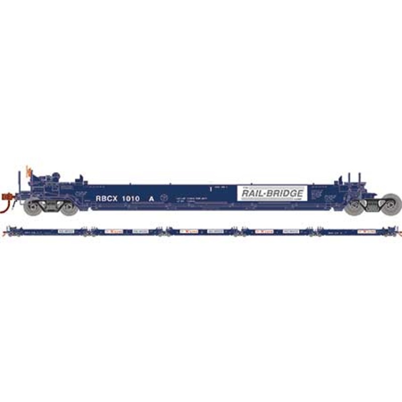Athearn 98927 HO Scale Maxi I 5 Unit Well Car Rail-Bridge RBCX 1010