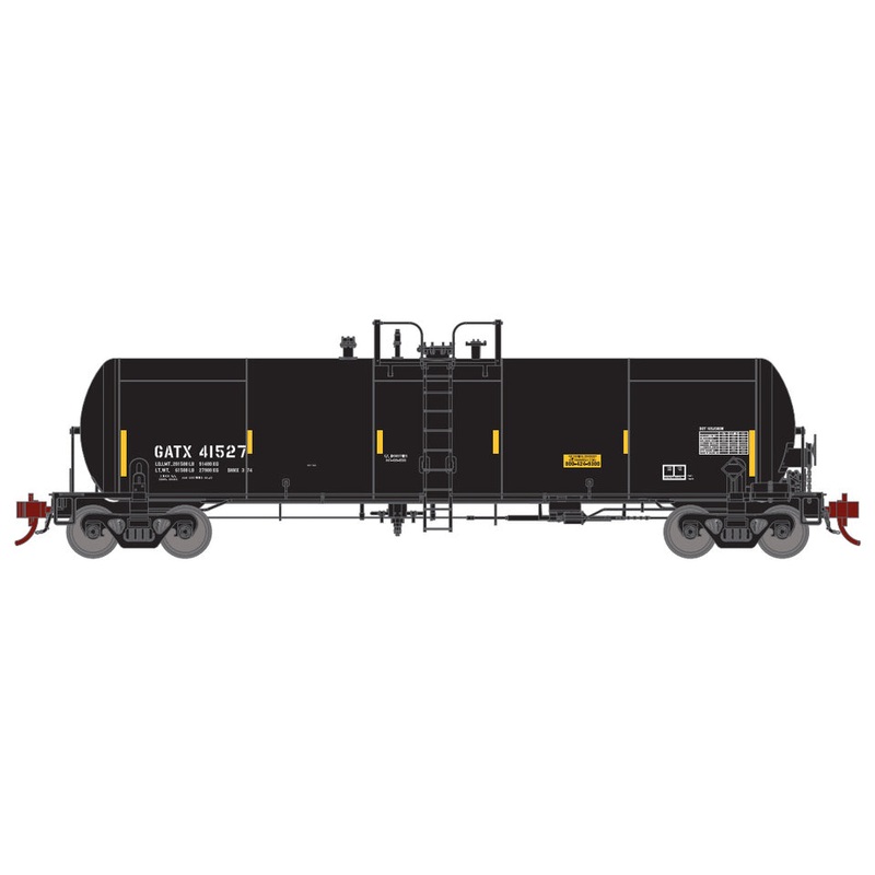 Athearn Genesis G40188 HO Scale GATC 20,000 Gal Tank Car Black GATX 41527