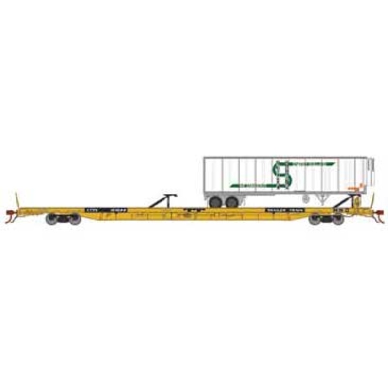 Athearn Genesis G69996 HO Scale F89-F Flatcar Trailer Train XTTX 151599 with IMSZ Trailer