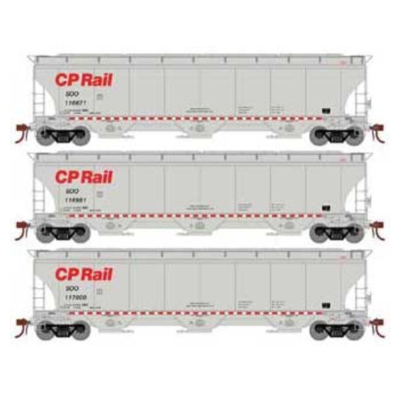 Athearn Genesis G89998 HO Scale Trinity 3 Bay Covered Hopper Canadian Pacific CP/SOO 3 Pack #1