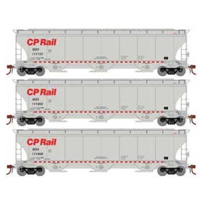 Athearn Genesis G89999 HO Scale Trinity 3 Bay Covered Hopper Canadian Pacific CP/SOO 3 Pack #2
