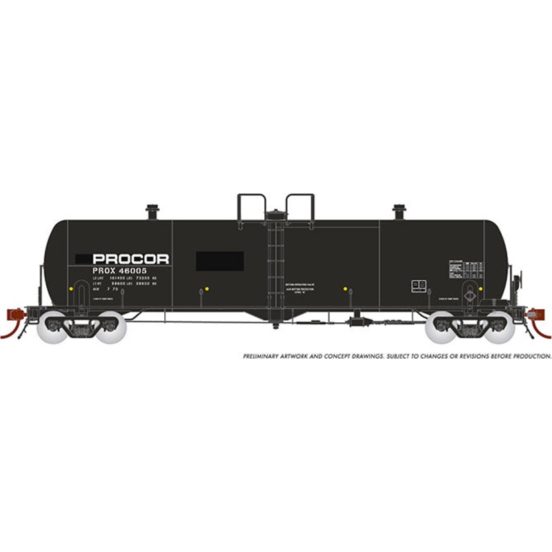 Rapido Trains 135005A HO Scale Procor 20k Gallon Tank Car PROX Modern with Small Logo #Varies