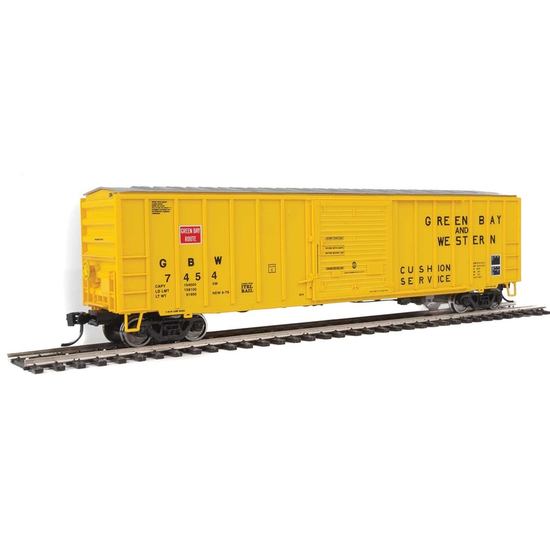 Walthers 910-1828 HO 50' ACF Boxcar Green Bay and Western GBW 7454