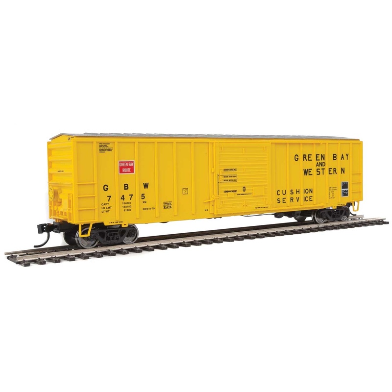 Walthers 910-1829 HO 50' ACF Boxcar Green Bay and Western GBW 7475
