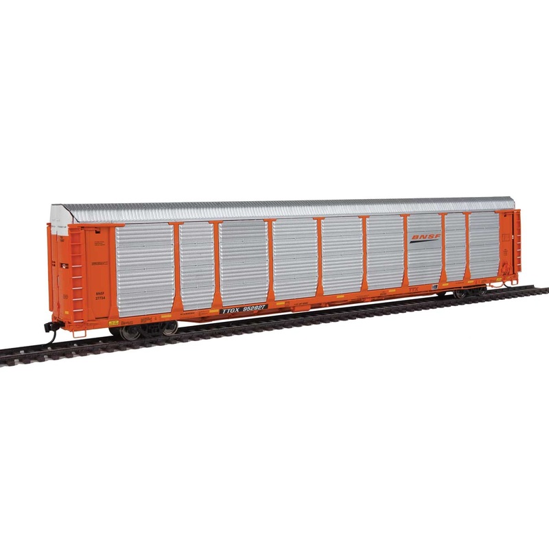 Walthers Proto 920-101348 HO Scale 89' Bi-Level Auto Carrier Orange BNSF 27796 TTGX 952908