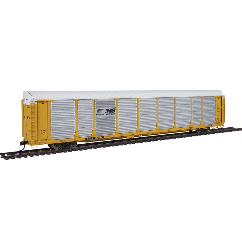 Walthers Proto 920-101364 HO Scale 89' Bi-Level Auto Carrier Norfolk Southern NS 28477 TTGX 982034