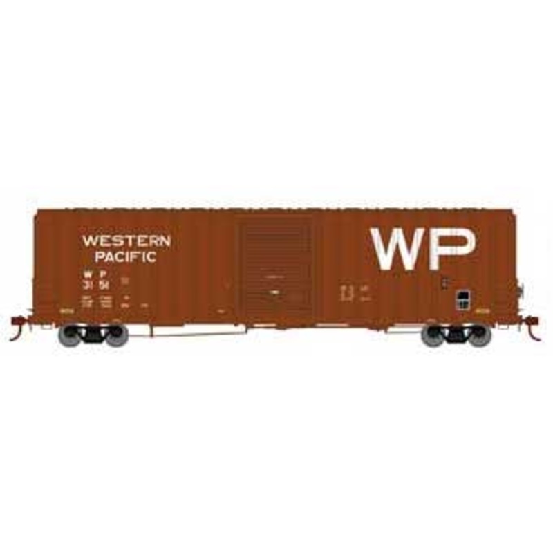 Athearn 16124 HO Scale FMC 60' Double Door Hi-Cube Boxcar Western Pacific WP 3151