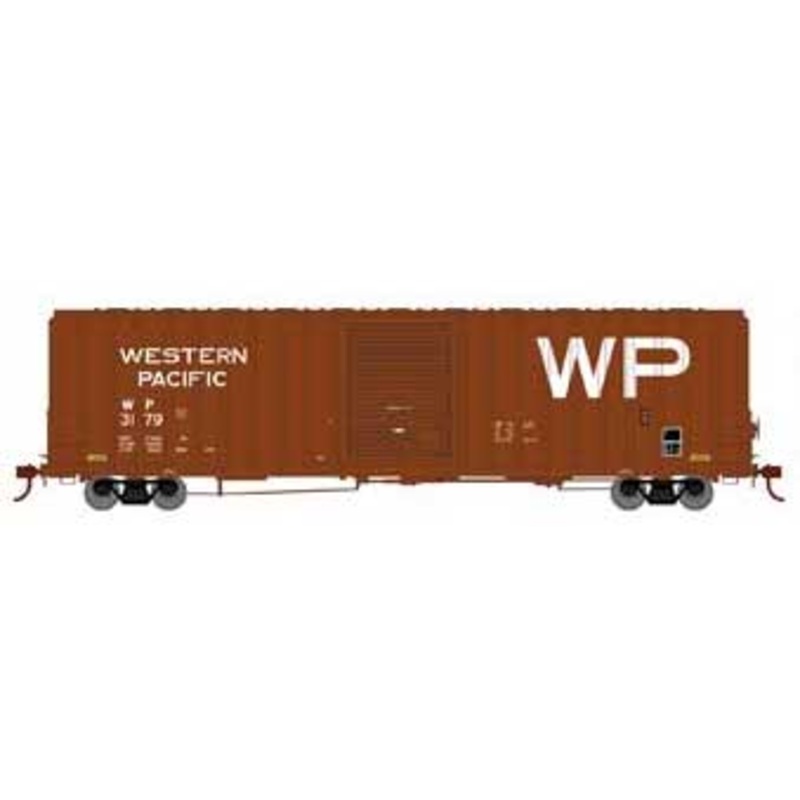 Athearn 16126 HO Scale FMC 60' Double Door Hi-Cube Boxcar Western Pacific WP 3179