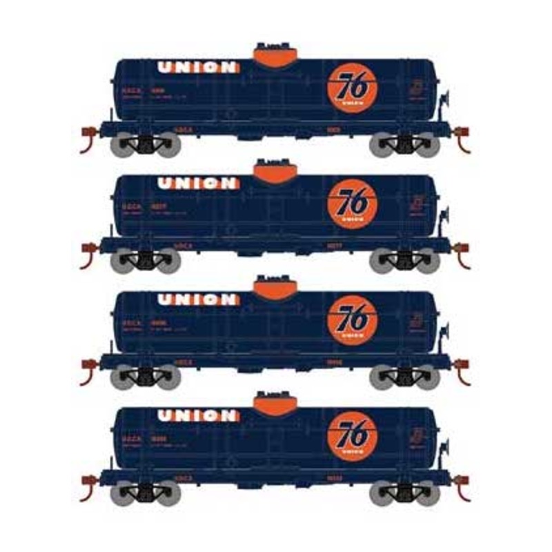 Athearn 3373 HO Scale Single Dome Tank Car Union Oil UOCX 4 Pack