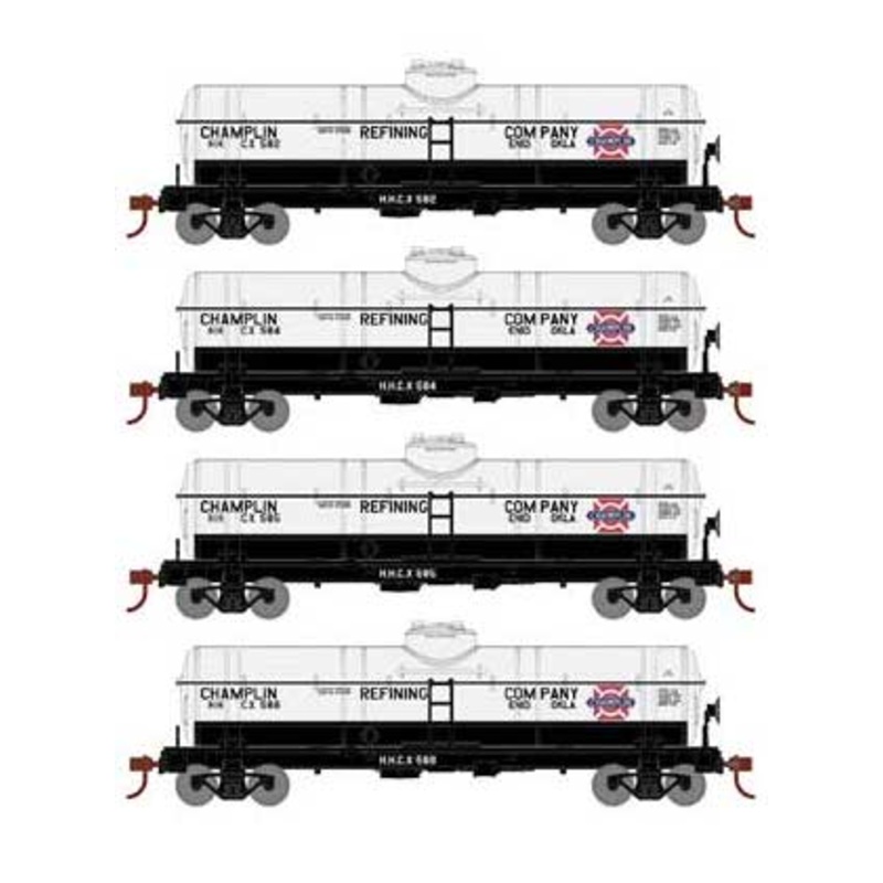 Athearn 3376 HO Scale Single Dome Tank Car Champlin Refining HHCX 4 Pack