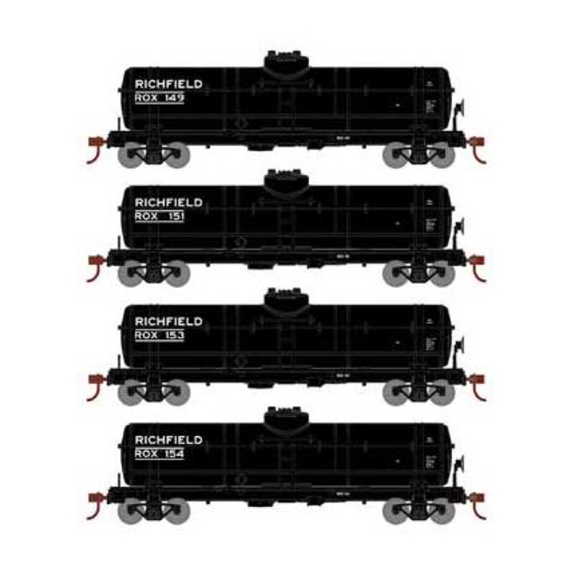 Athearn 3379 HO Scale Single Dome Tank Car Richfield ROX 4 Pack