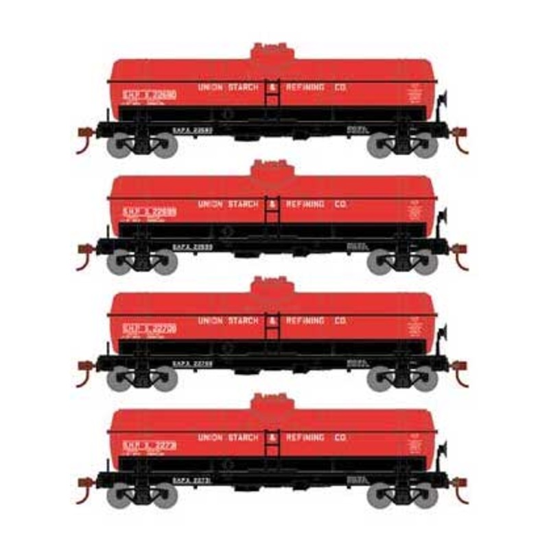 Athearn 3382 HO Scale Single Dome Tank Car Union Starch & Refining SHPX 4 Pack