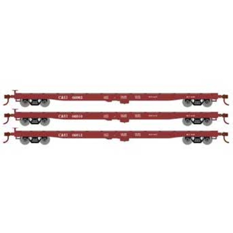 Athearn HO Scale 98082 60' Flatcar Chicago & Eastern Illinois C&EI 3 Pack