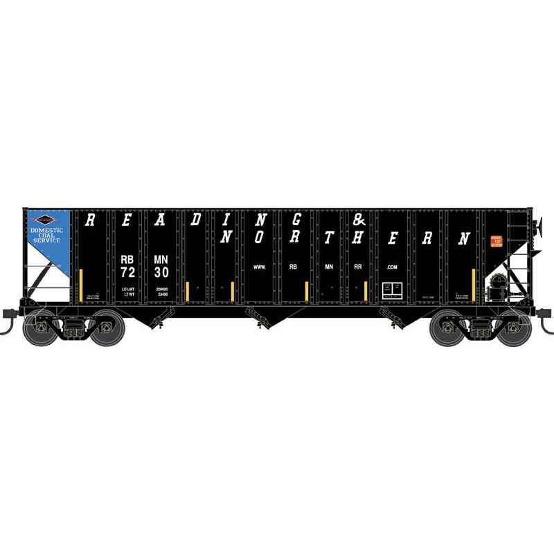 Bowser 43228 HO Scale 100 Ton 3-Bay Hopper Reading & Northern "Blue Panel" RBMN 7247