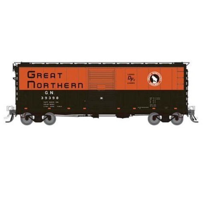 Rapido Trains 155004A HO Scale 40' Boxcar Great Northern "Green & Orange  with  Early IDNE" GN #s Va