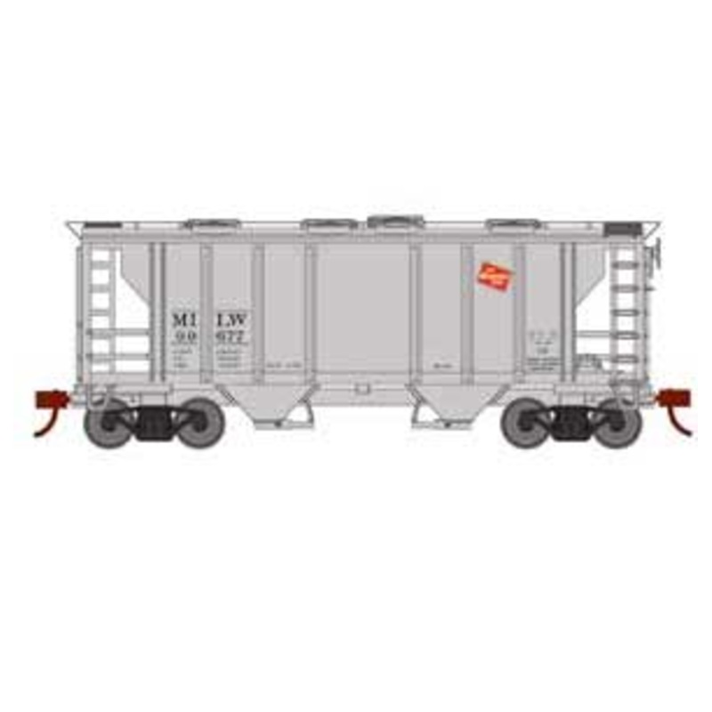 Roundhouse 2310 HO PS-2 2003 2 Bay Covered Hopper Milwaukee Road MILW 99677