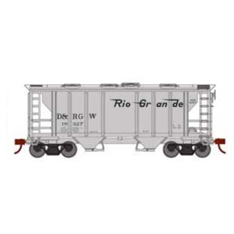 Roundhouse 2397 HO PS-2 2003 2 Bay Covered Hopper Rio Grande D&RGW 18327