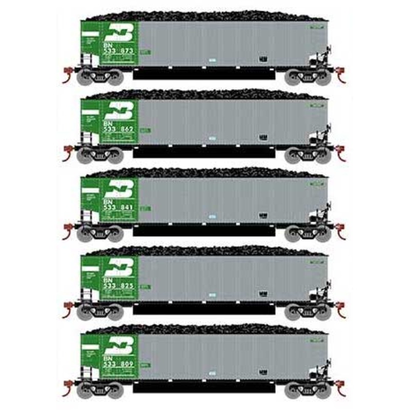 Athearn 81594 HO Scale BethGon Coalporter Burlington Northern BN 5 Pack #3