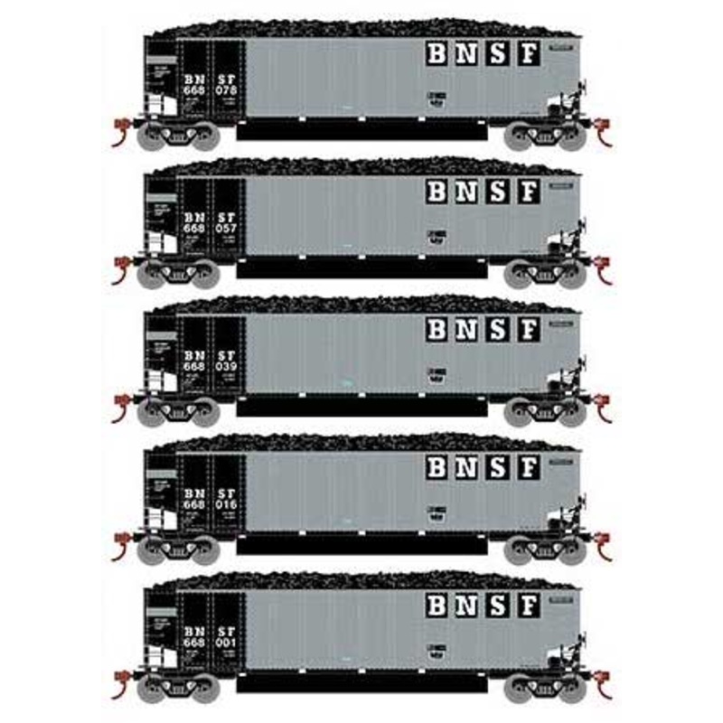Athearn 81595 HO Scale BethGon Coalporter BNSF 5 Pack #1