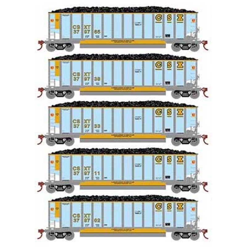 Athearn 81601 HO Scale BethGon Coalporter CSX 5 Pack #1